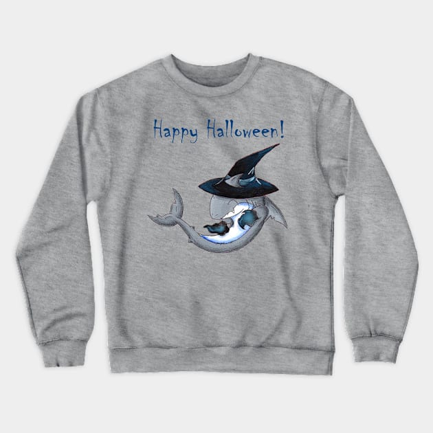 Great White Witchery (With Text) Crewneck Sweatshirt by KristenOKeefeArt